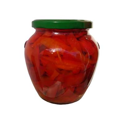 Poivrons rouges marinés